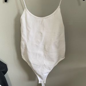 Thin strap white bodysuit